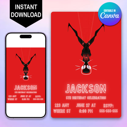 Miles Morales Invitation Template - CreativeRino