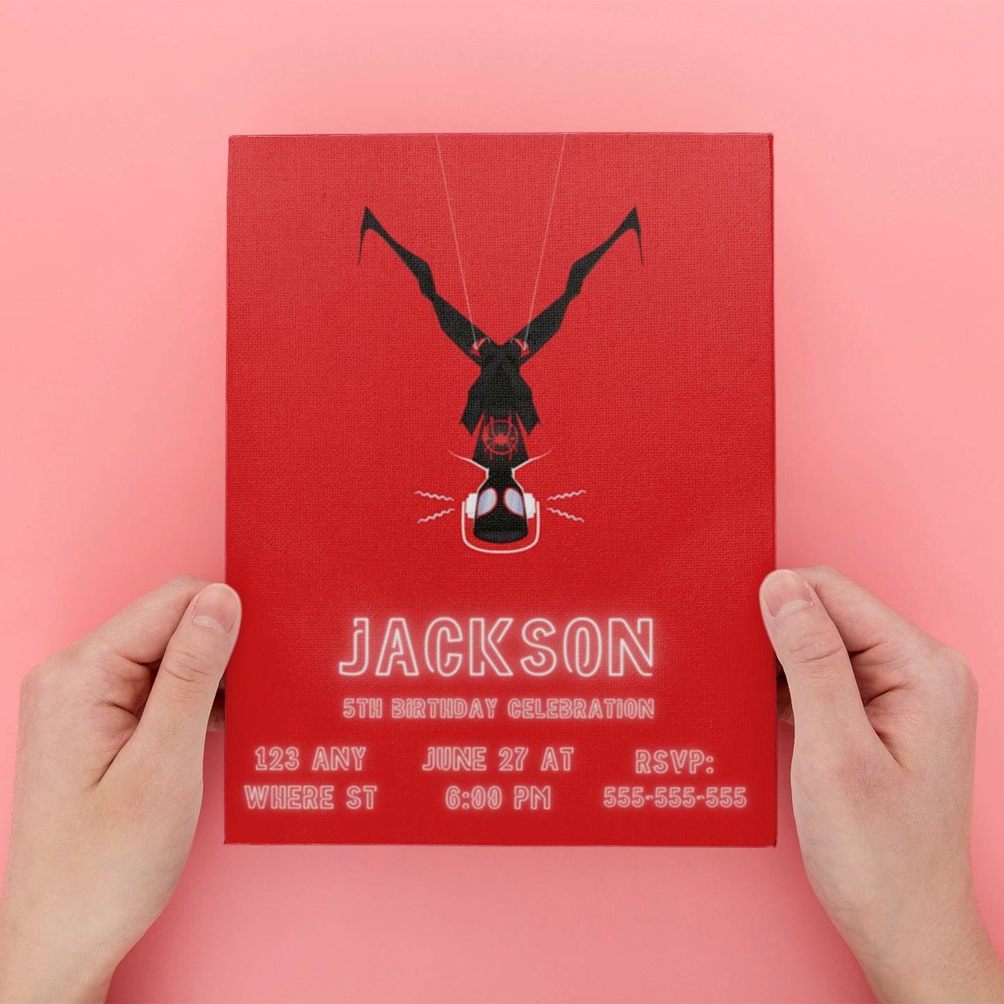 Miles Morales Invitation Template - CreativeRino