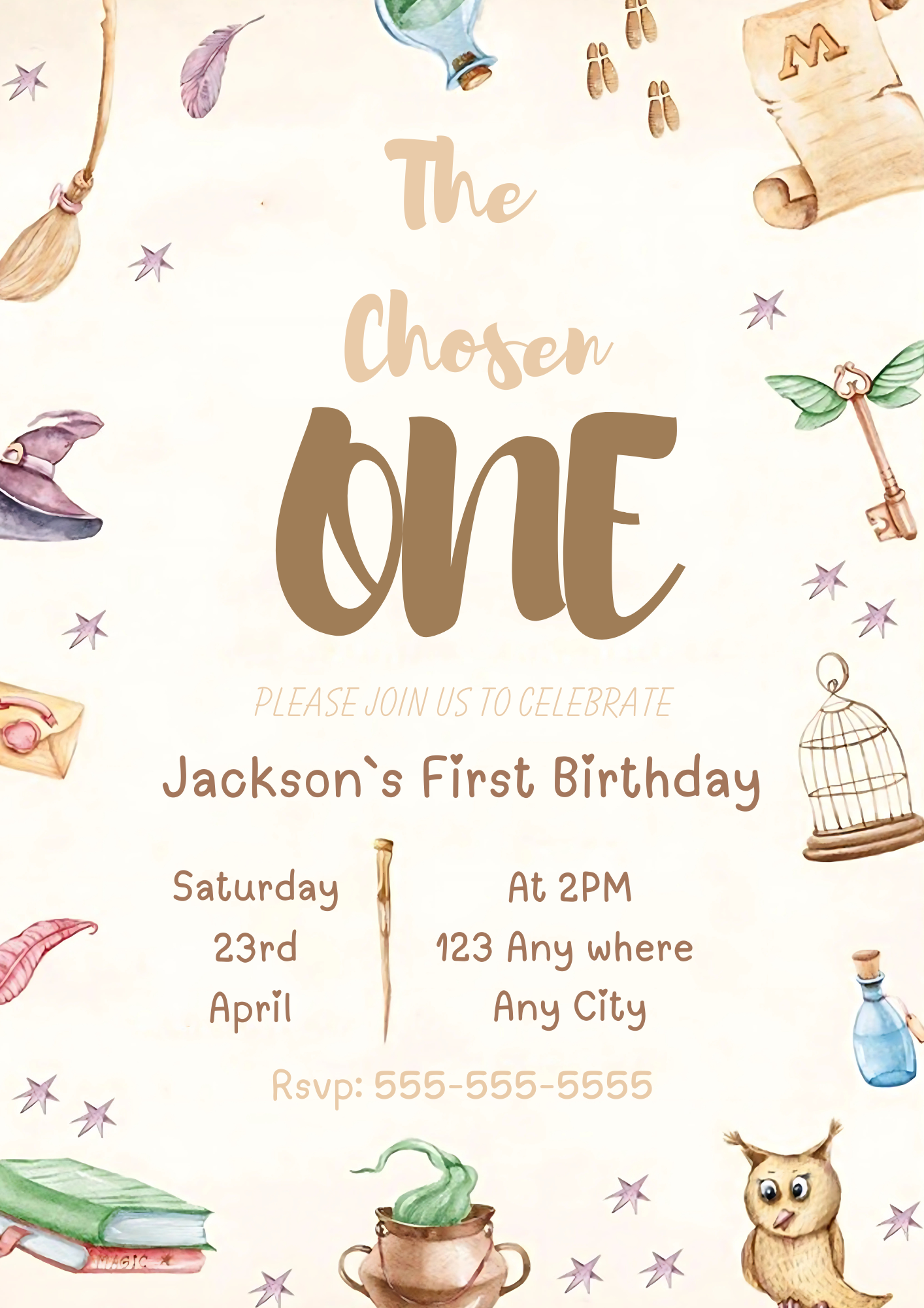 The Chosen One Birthday Invitation - CreativeRino