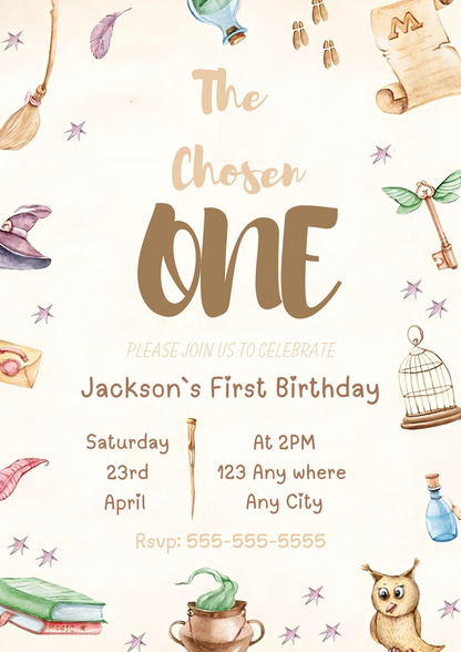 The Chosen One Birthday Invitation - CreativeRino