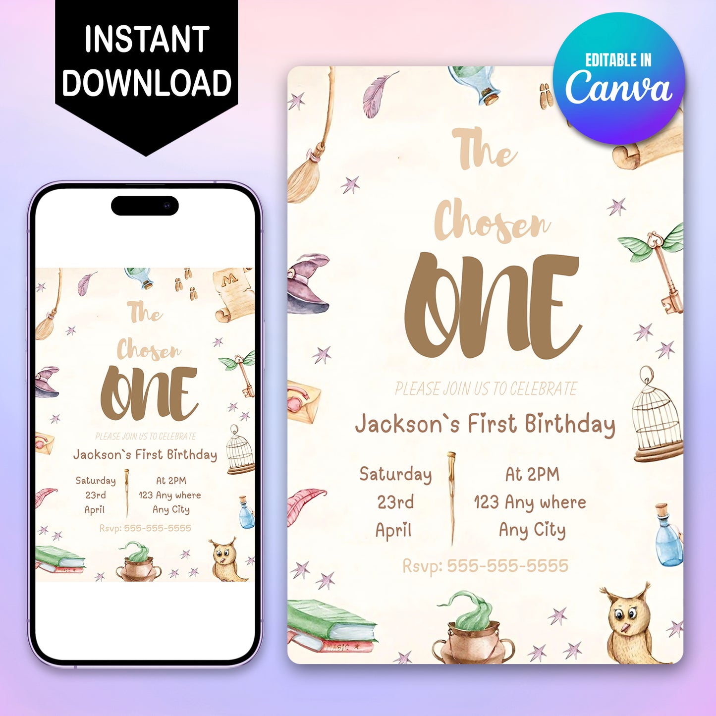 The Chosen One Birthday Invitation - CreativeRino