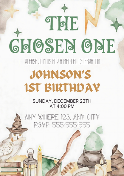 The Chosen One Invitation - CreativeRino