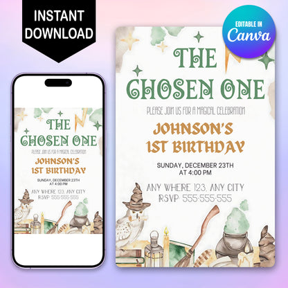The Chosen One Invitation - CreativeRino