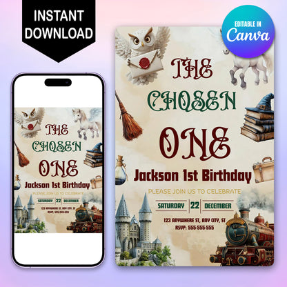 The Chosen One Birthday Invitation Template - CreativeRino