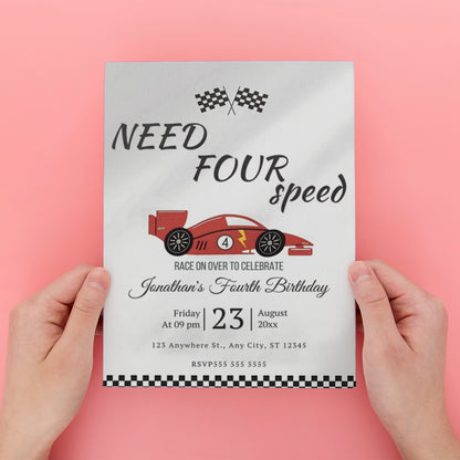 Need For Speed Birthday Invitation - CreativeRino