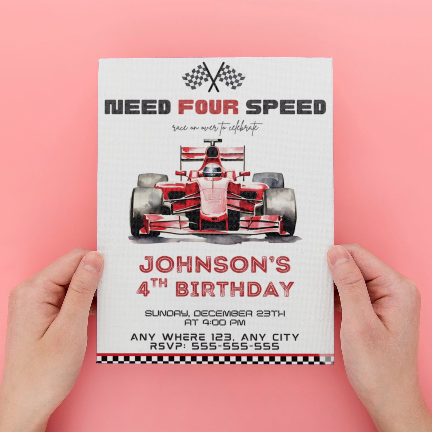 Need For Speed Birthday Invitation Template - CreativeRino