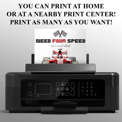 Need For Speed Birthday Invitation Template - CreativeRino