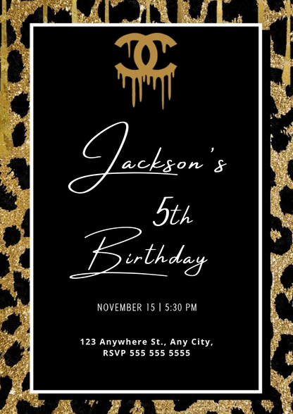 Chanel Birthday Invitations - CreativeRino