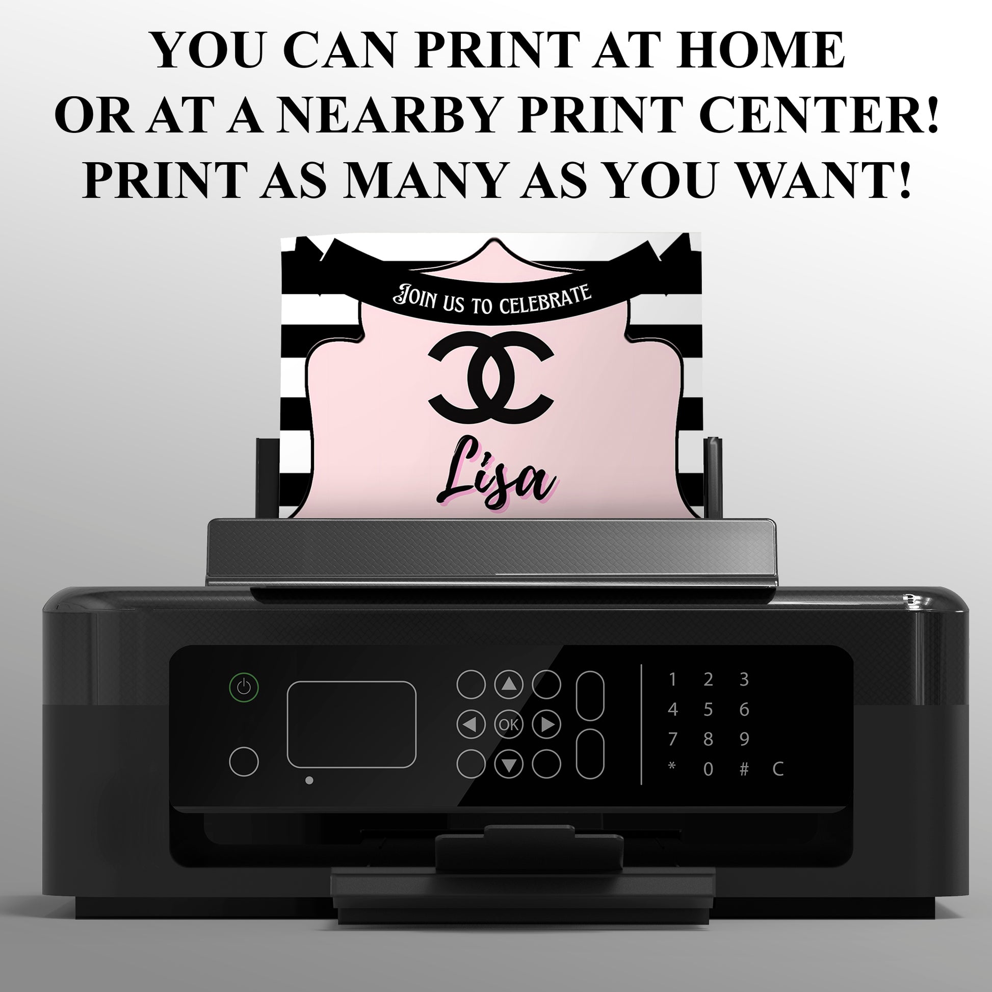 Chanel Birthday Invitation Template - CreativeRino