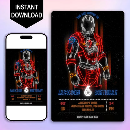 Starfield Birthday Invitation Template - CreativeRino