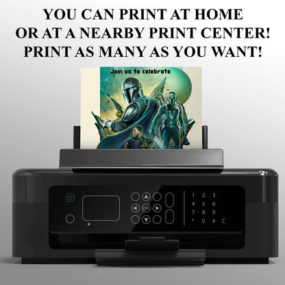 The Mandalorian Birthday Invitations - CreativeRino