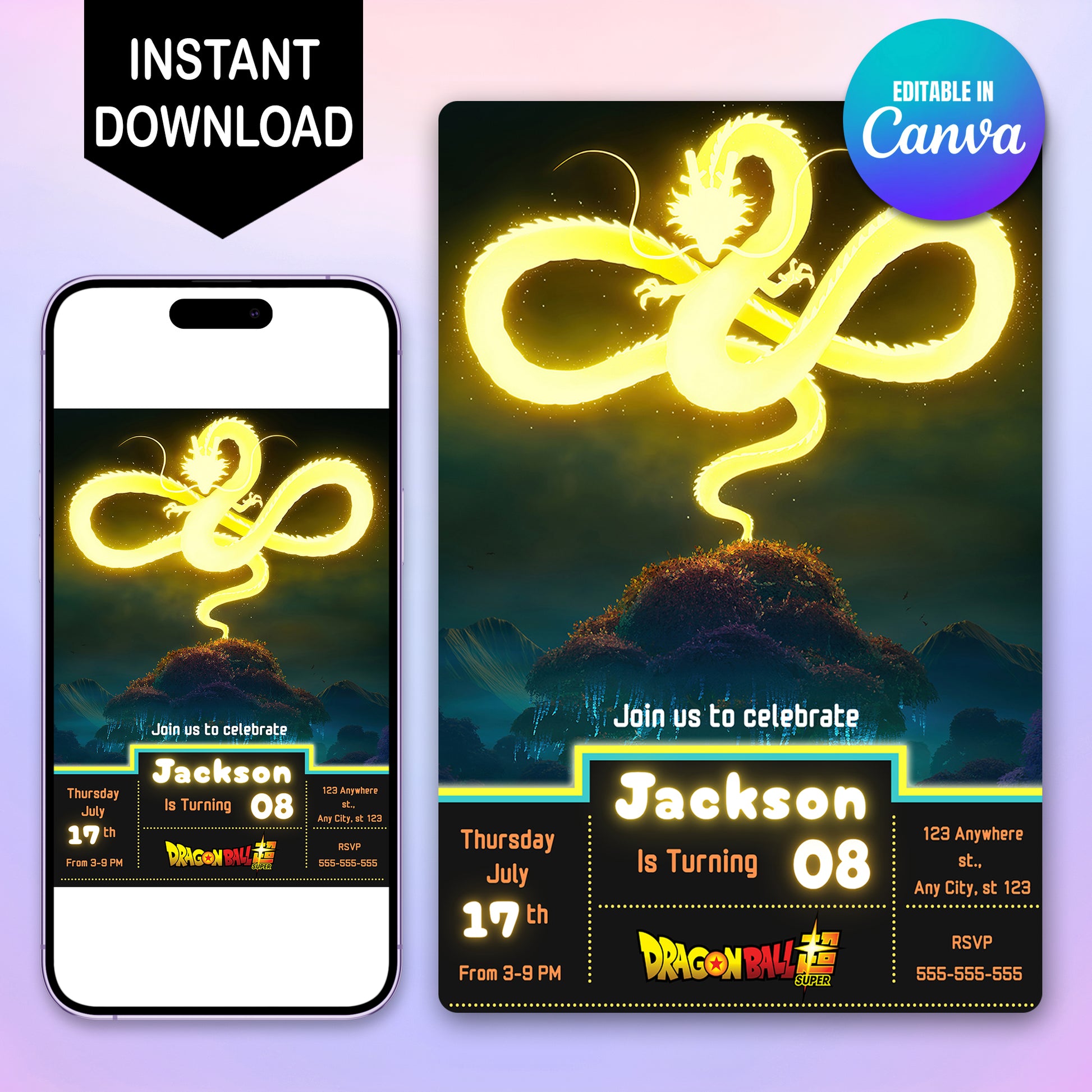Fortnite X Dragon Ball Birthday Invitations - CreativeRino