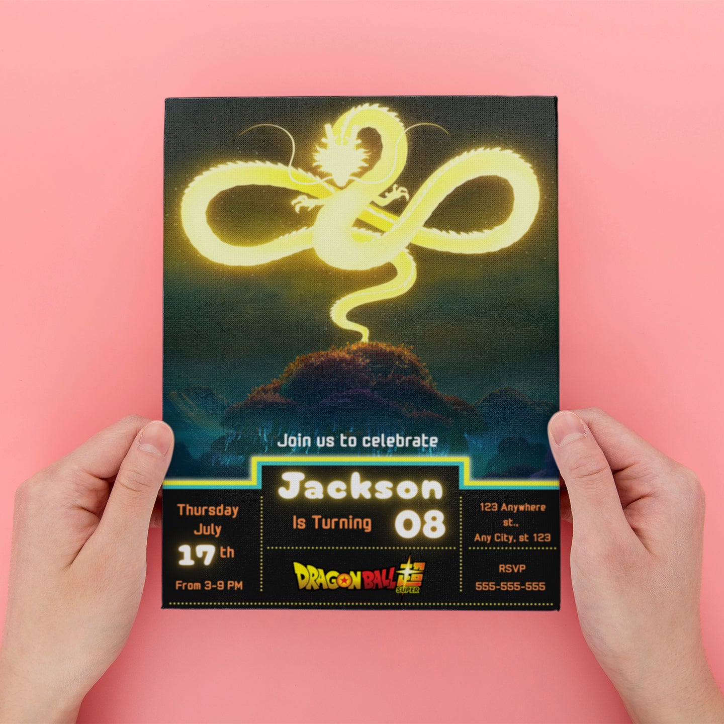 Fortnite X Dragon Ball Birthday Invitations - CreativeRino
