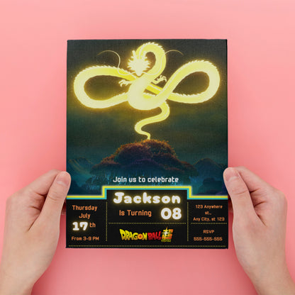 Fortnite X Dragon Ball Birthday Invitations - CreativeRino