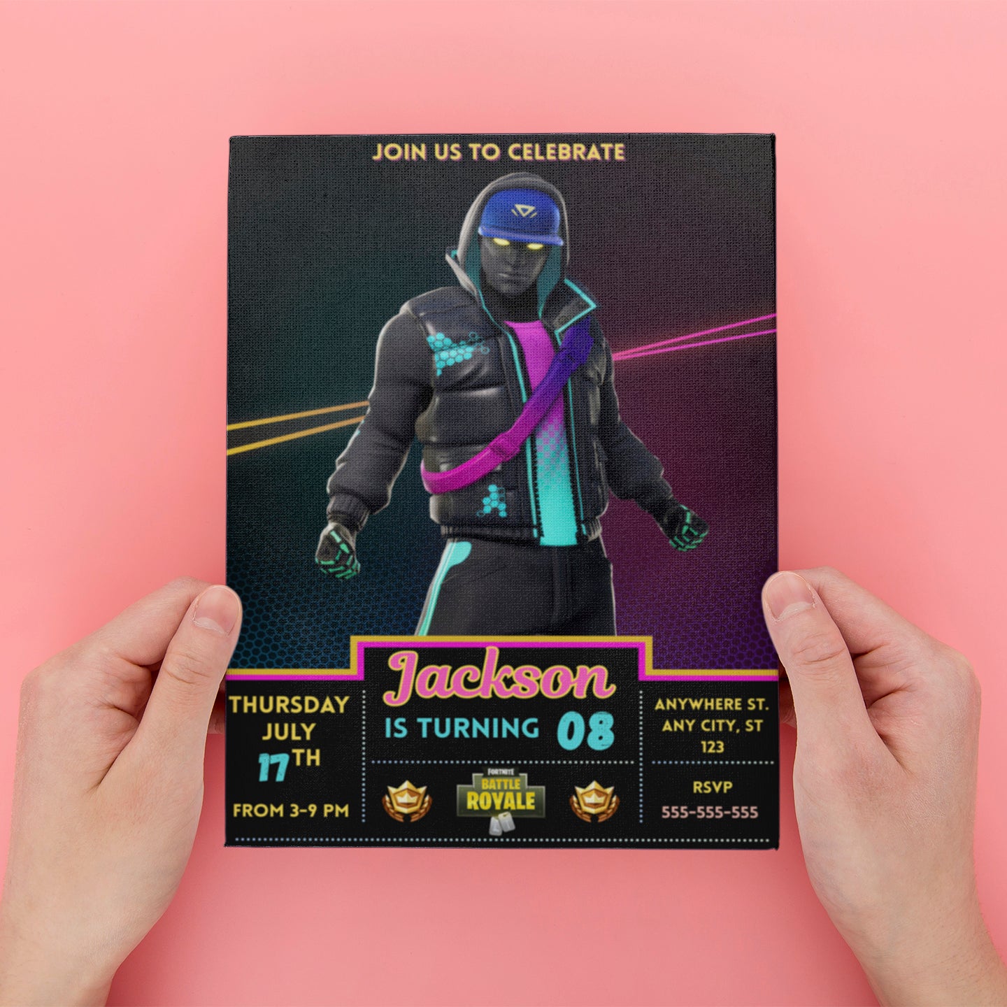 Fortnite Battle Royale Birthday Invitations - CreativeRino