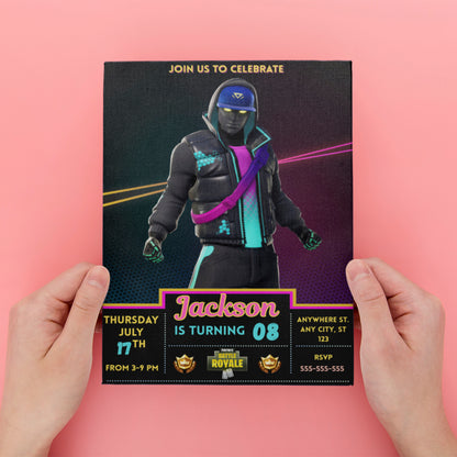 Fortnite Battle Royale Birthday Invitations - CreativeRino