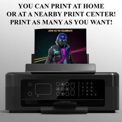 Fortnite Battle Royale Birthday Invitations - CreativeRino