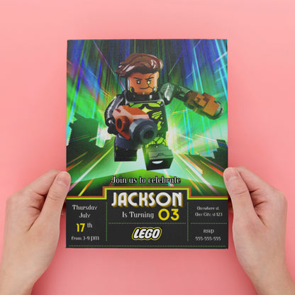Lego Fortnite The Hunter Birthday Invitation - CreativeRino