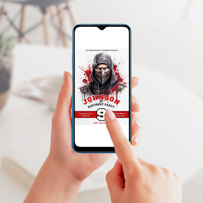 Mortal Kombat Birthday Invitation Template - CreativeRino
