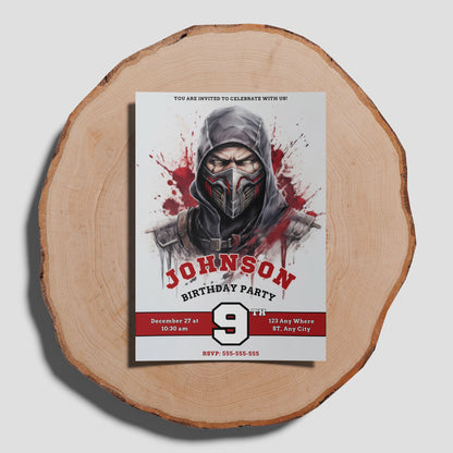 Mortal Kombat Birthday Invitation Template - CreativeRino