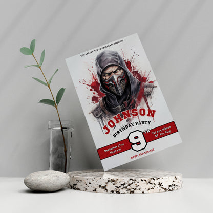 Mortal Kombat Birthday Invitation Template - CreativeRino