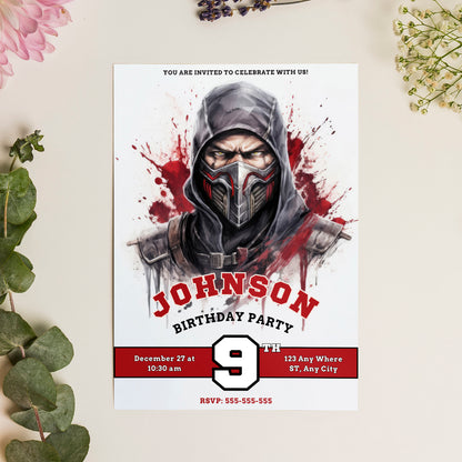Mortal Kombat Birthday Invitation Template - CreativeRino