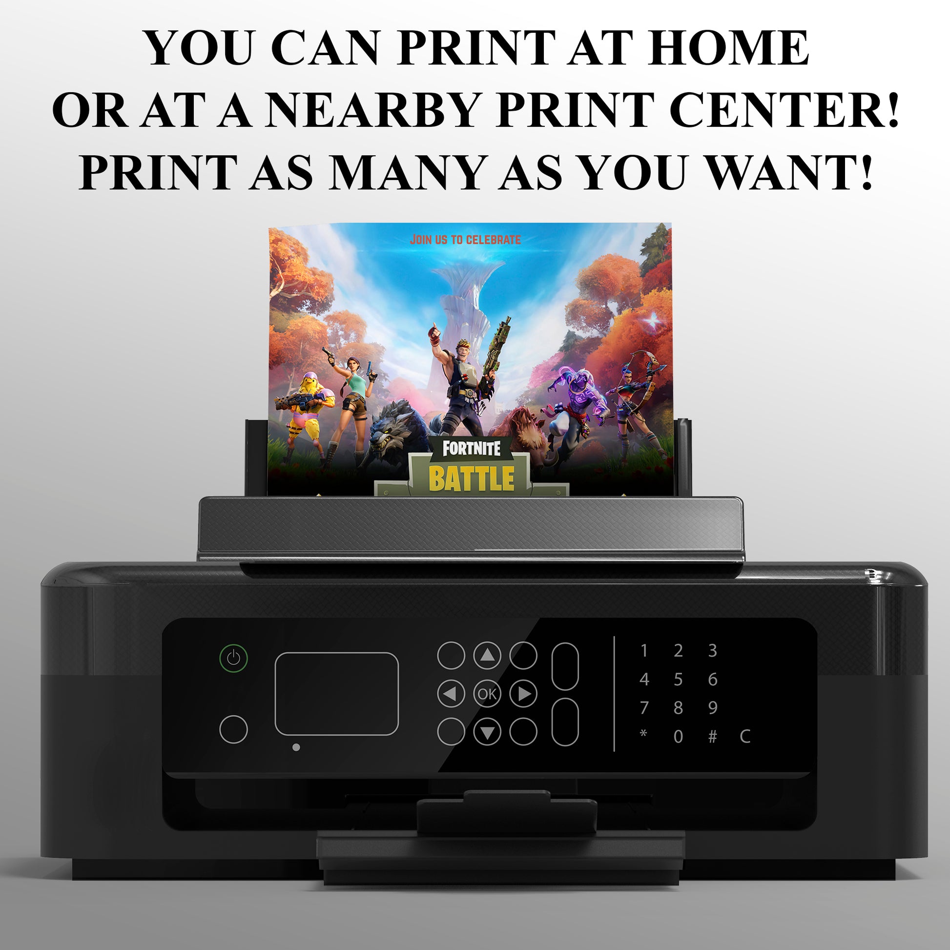 Fortnite Chapter 2 Season 6 Battle Pass Birthday Invitation - CreativeRino