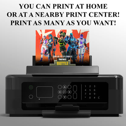 Fortnite Battle Royale Birthday Invitation - CreativeRino