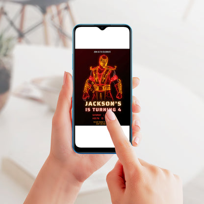 Mortal Kombat Birthday Invitation Template - CreativeRino