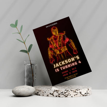 Mortal Kombat Birthday Invitation Template - CreativeRino