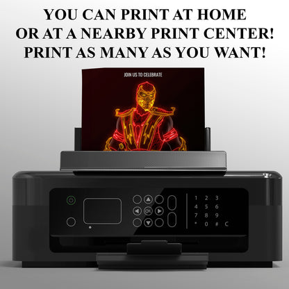 Mortal Kombat Birthday Invitation Template - CreativeRino