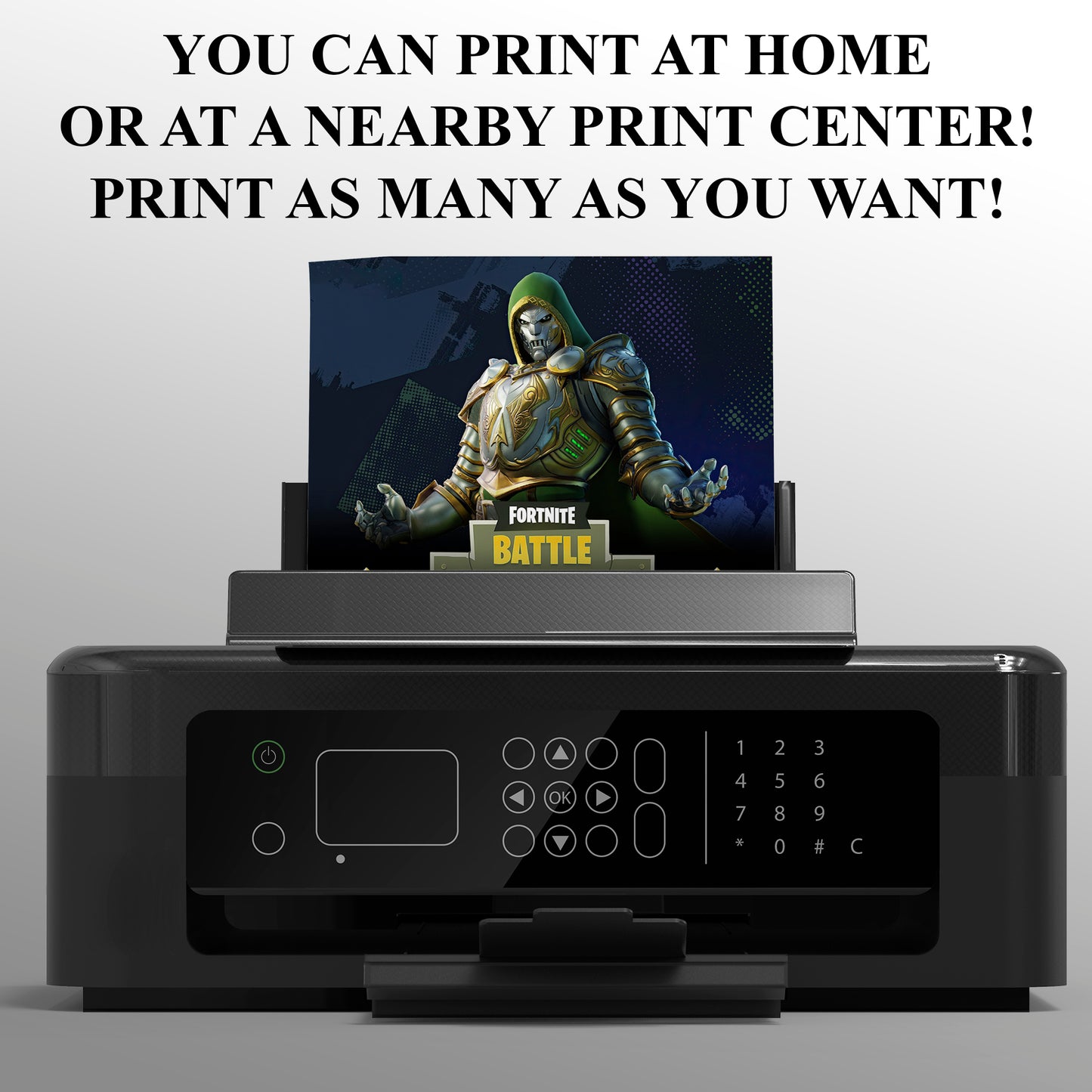 Doctor Doomsday Fortnite Birthday Invitation - CreativeRino