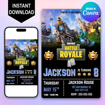 Fortnite Og Is Back Birthday Invitation - CreativeRino