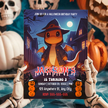 Charizard Halloween Party Invitation - CreativeRino