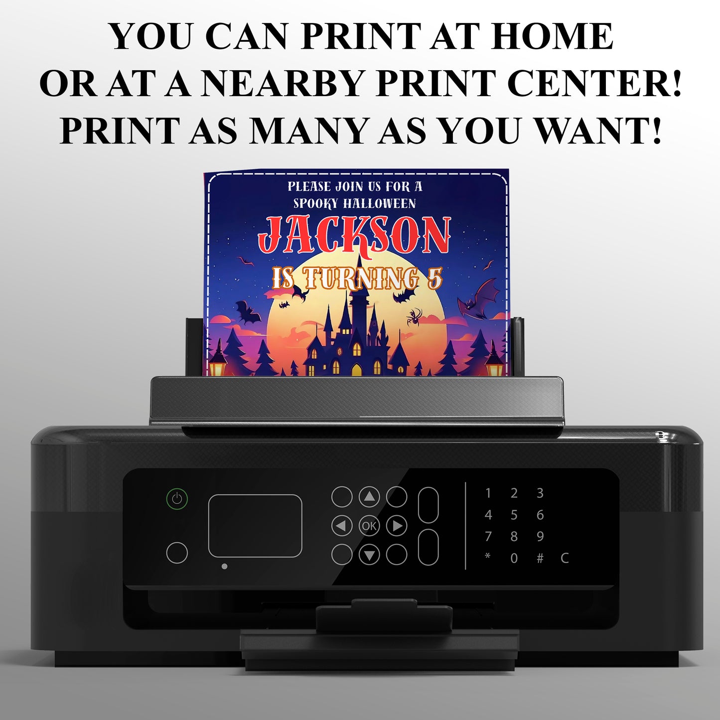 Blue Pikachu Halloween Birthday Party Invitation - CreativeRino