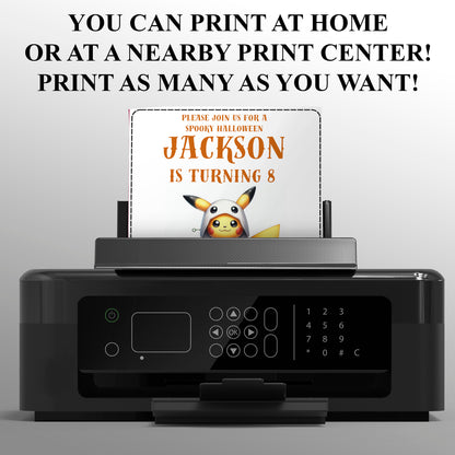 Pikachu Halloween Party Invitation - CreativeRino