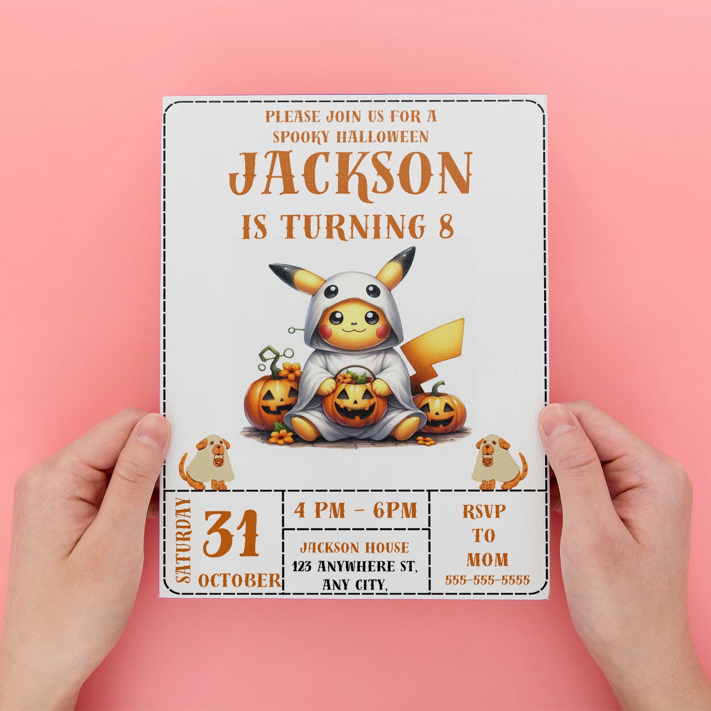 Pikachu Halloween Party Invitation - CreativeRino