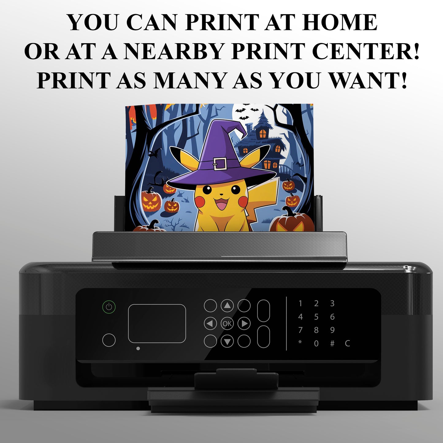 Pikachu Pokemon Halloween Party Invitation - CreativeRino