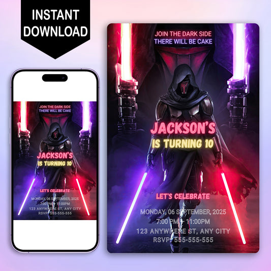 Star Wars Birthday Invitation Template - CreativeRino