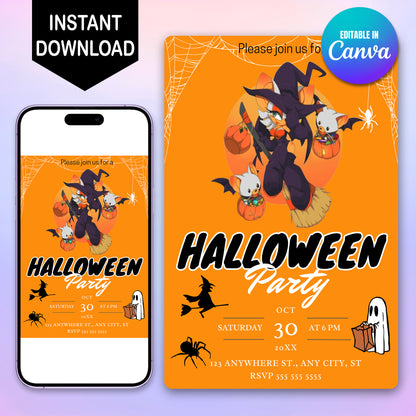 Super Sonic Halloween Party Invitation - CreativeRino