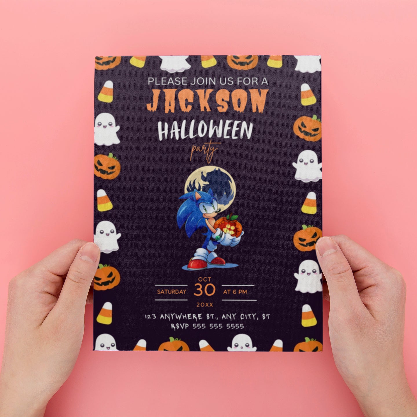 Sonic Halloween Party Invitation - CreativeRino
