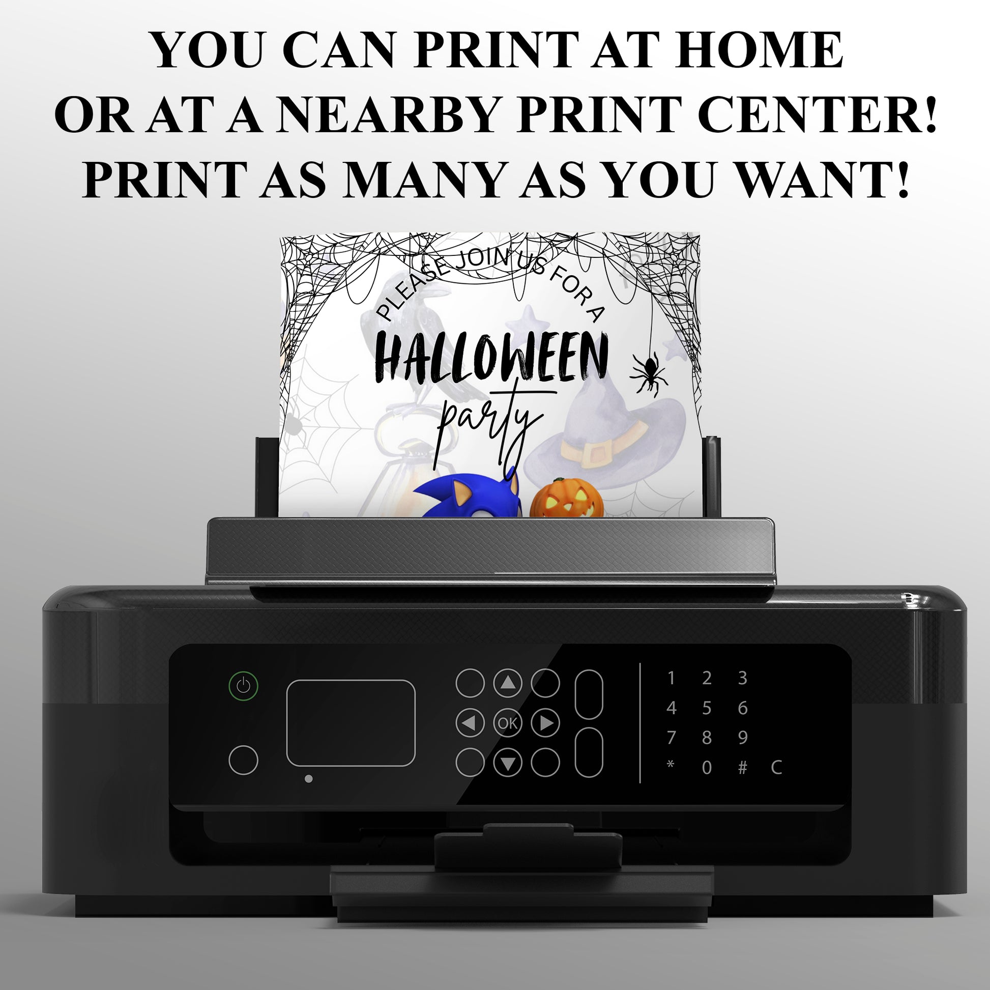 Editable Sonic Halloween Invite - CreativeRino