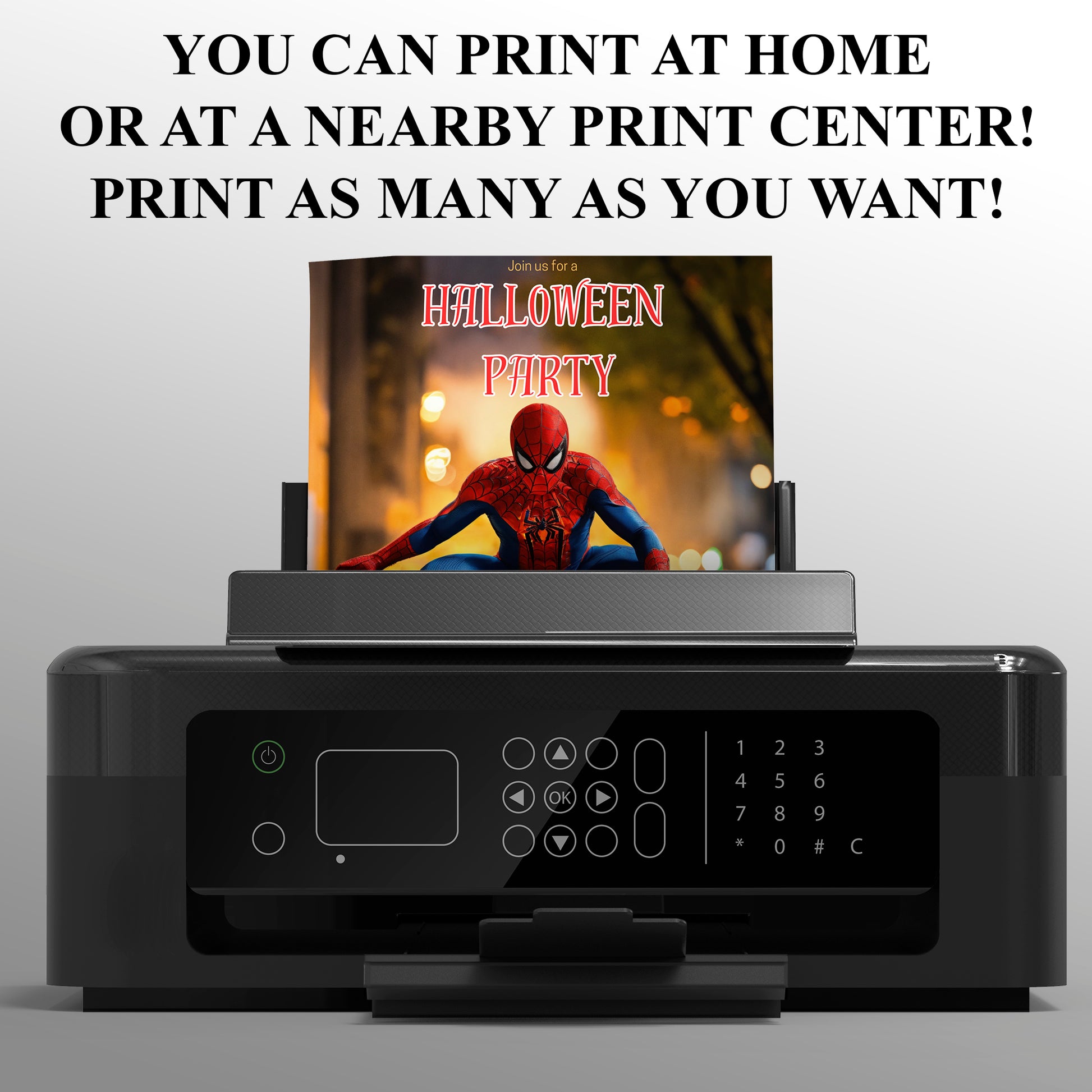 Editable Spidey Halloween Invitation - CreativeRino