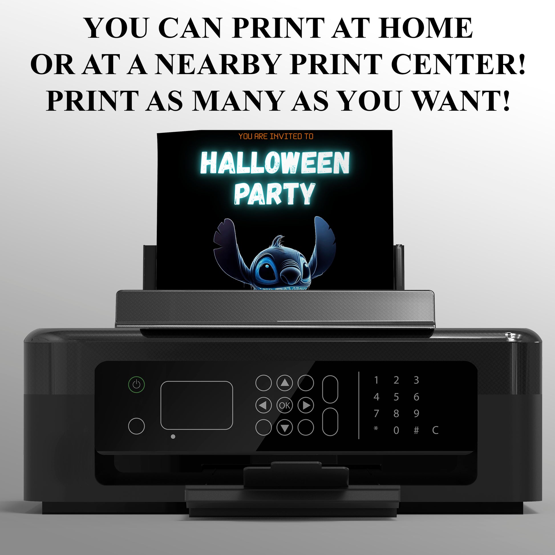 Stitch Halloween Party Invitation - CreativeRino