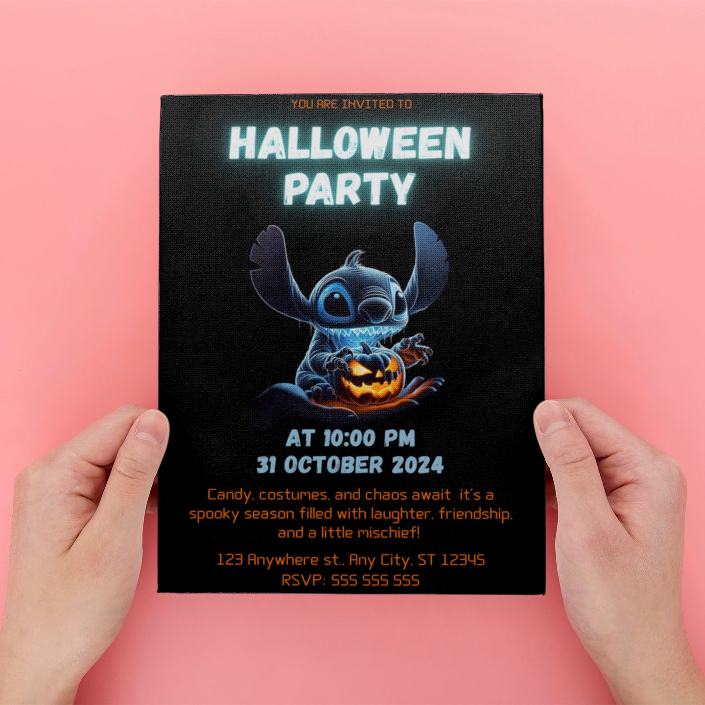 Stitch Halloween Party Invitation - CreativeRino