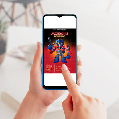 Transformers One Birthday Invitation Template - CreativeRino