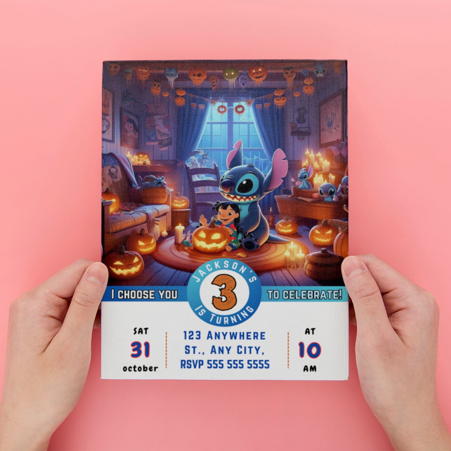 Lilo and Stitch Halloween Party Invitation - CreativeRino