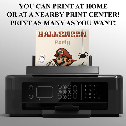 Mario Bros Halloween Party Invitation - CreativeRino