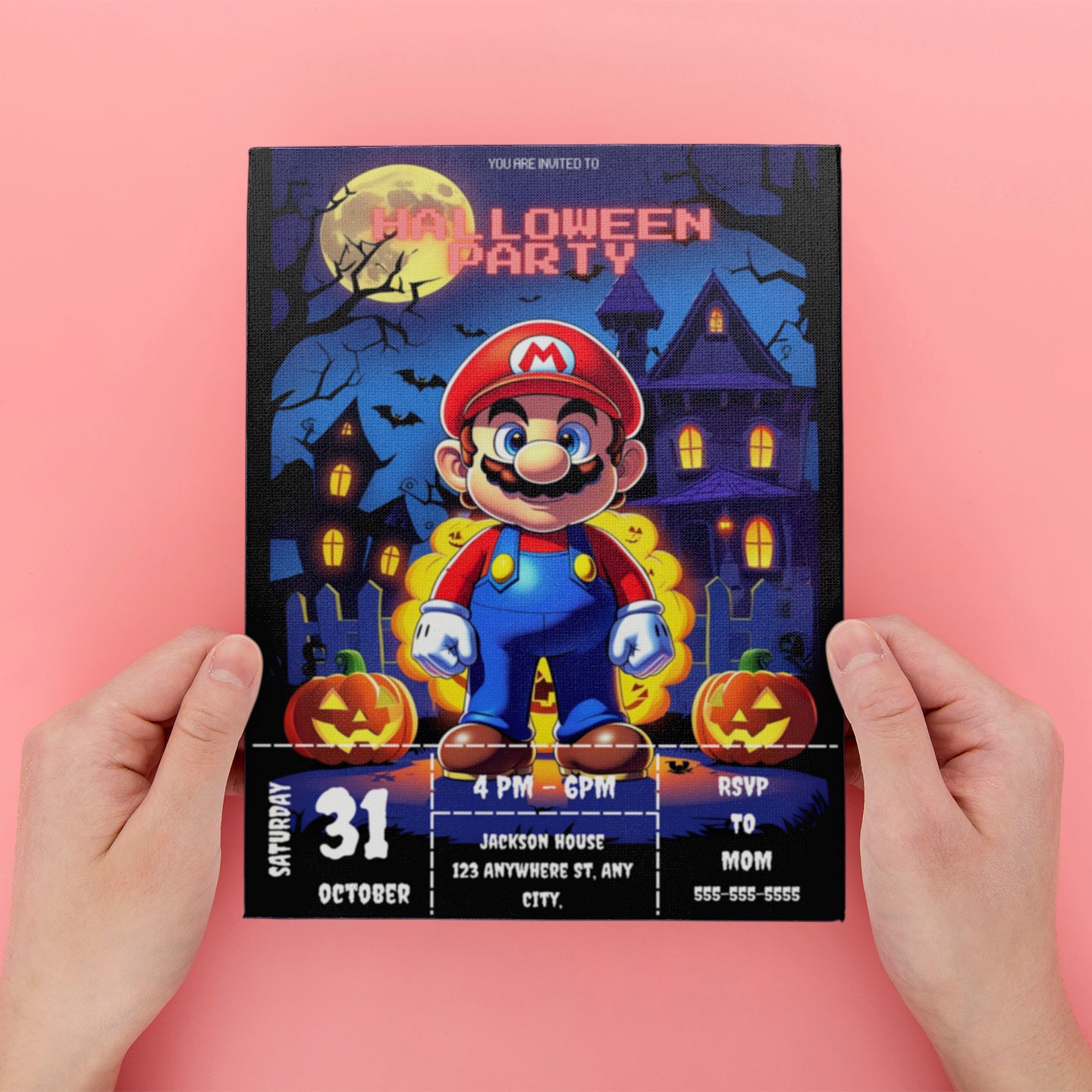 Mario Halloween Invitation - CreativeRino