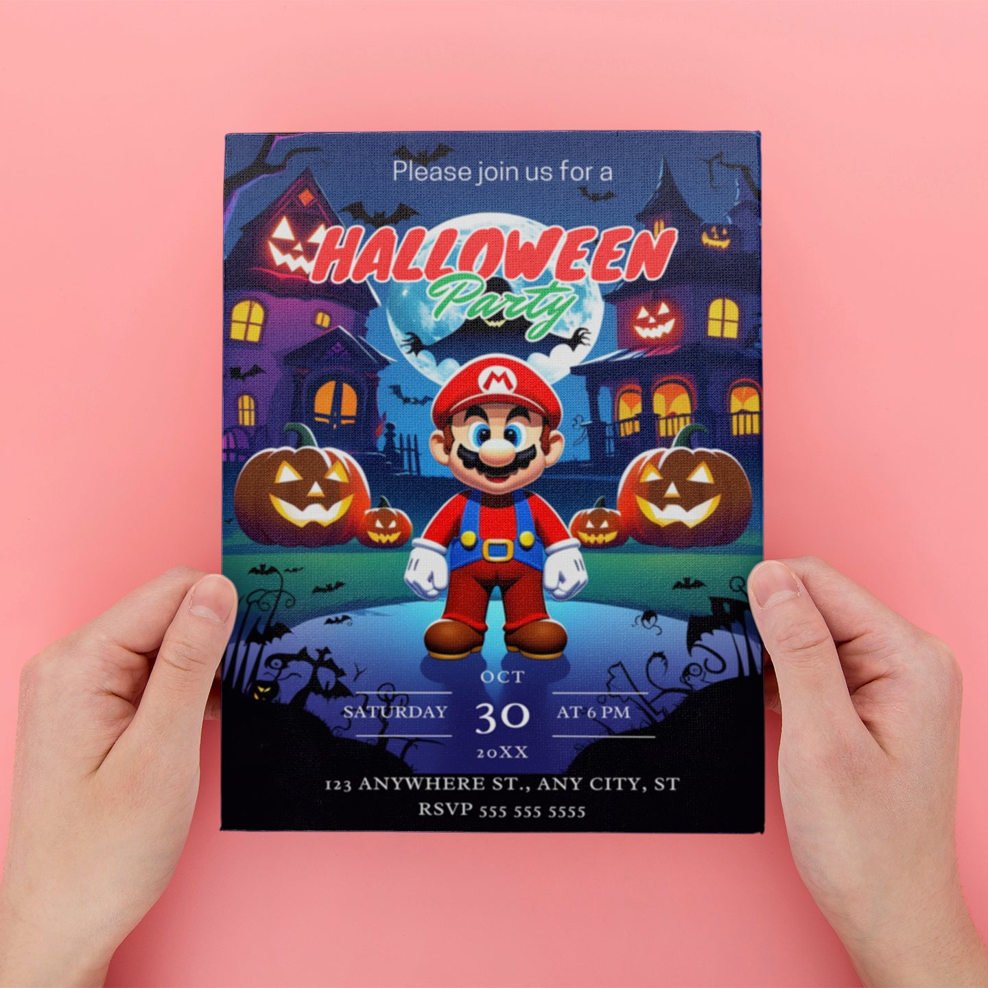 Super Mario Halloween Invitation - CreativeRino